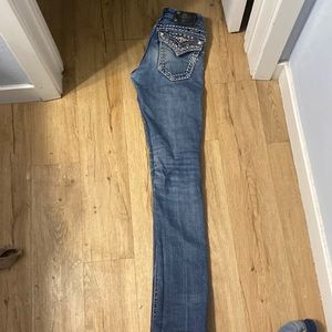 MISS ME STRAIGHT LEG JEANS SIZE 24